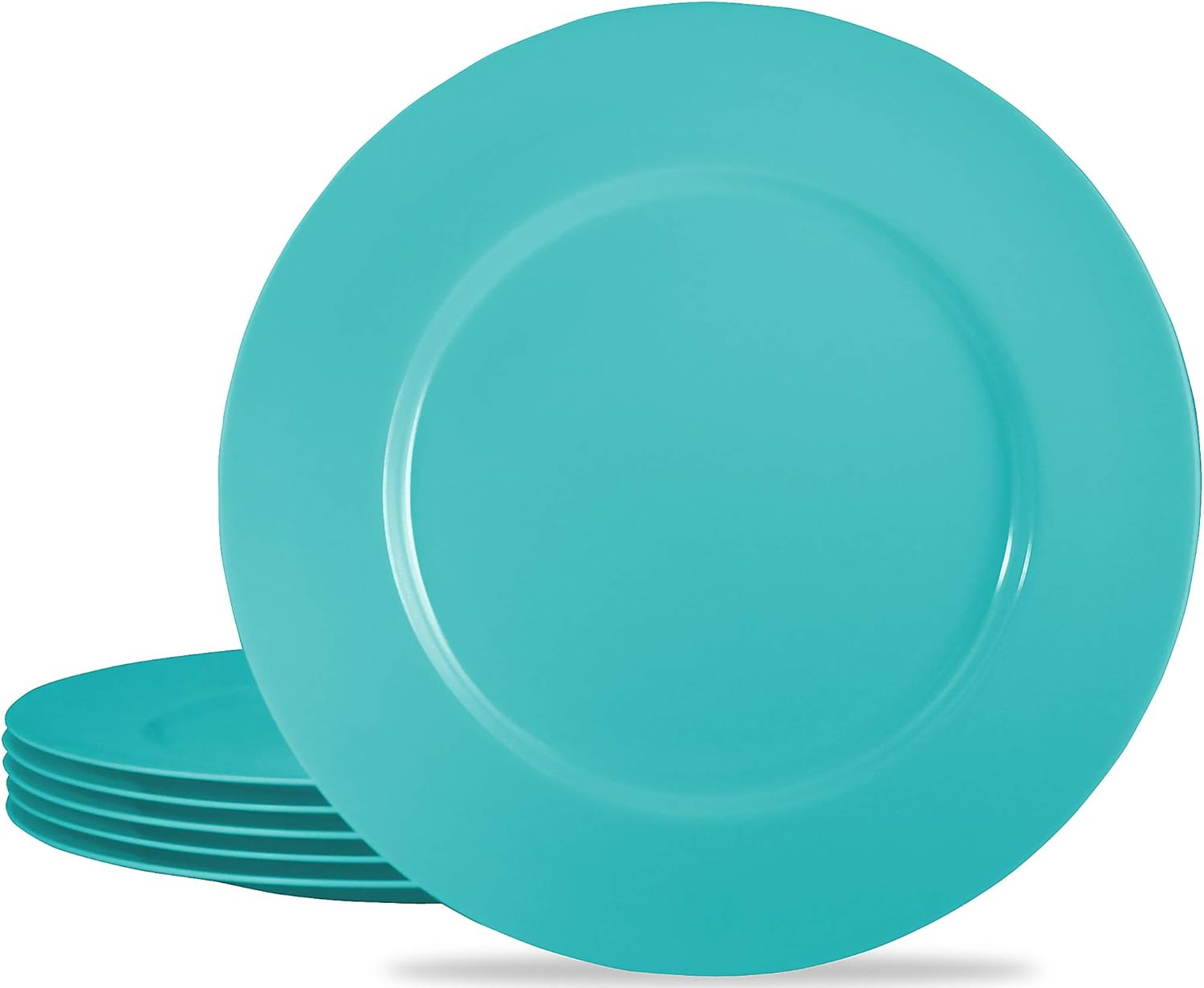 Calypso Basics, 6pc Melamine Salad Plate Set, Turquoise
