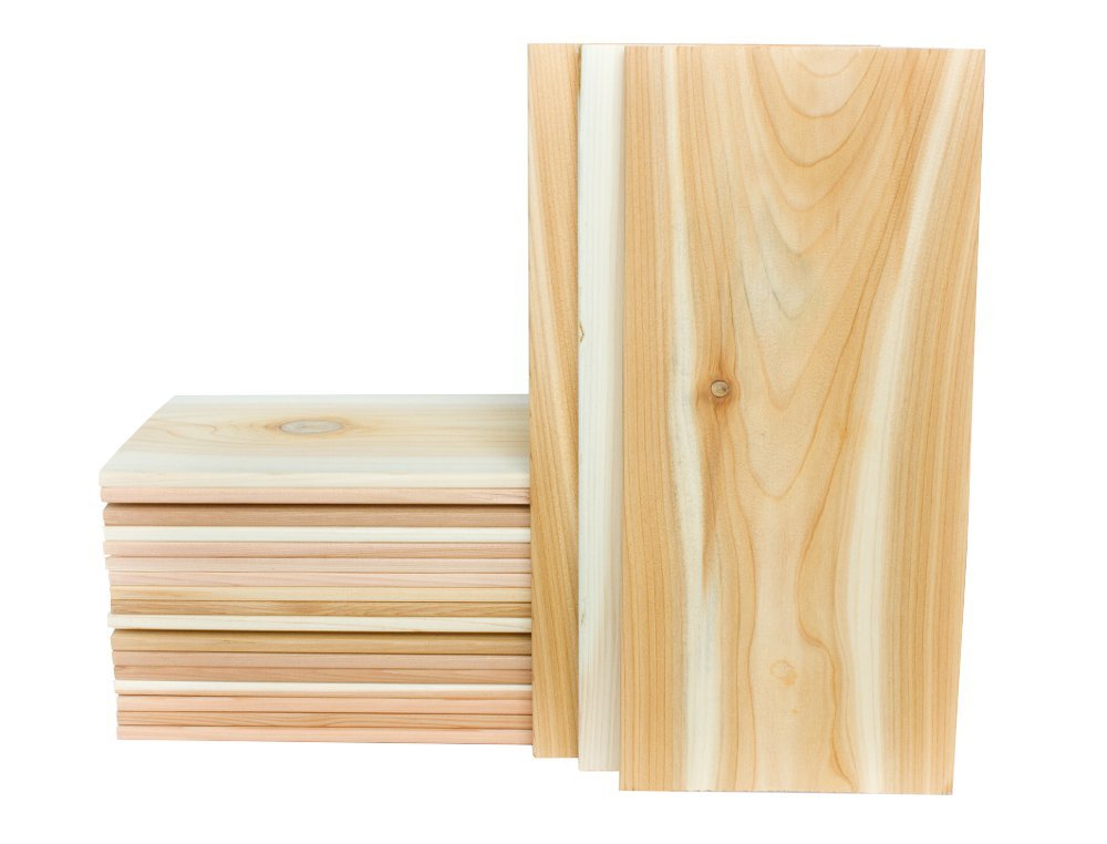 Extra Large Natural Western Red Cedar Grilling Planks, 7" x 15", 20 Pack
