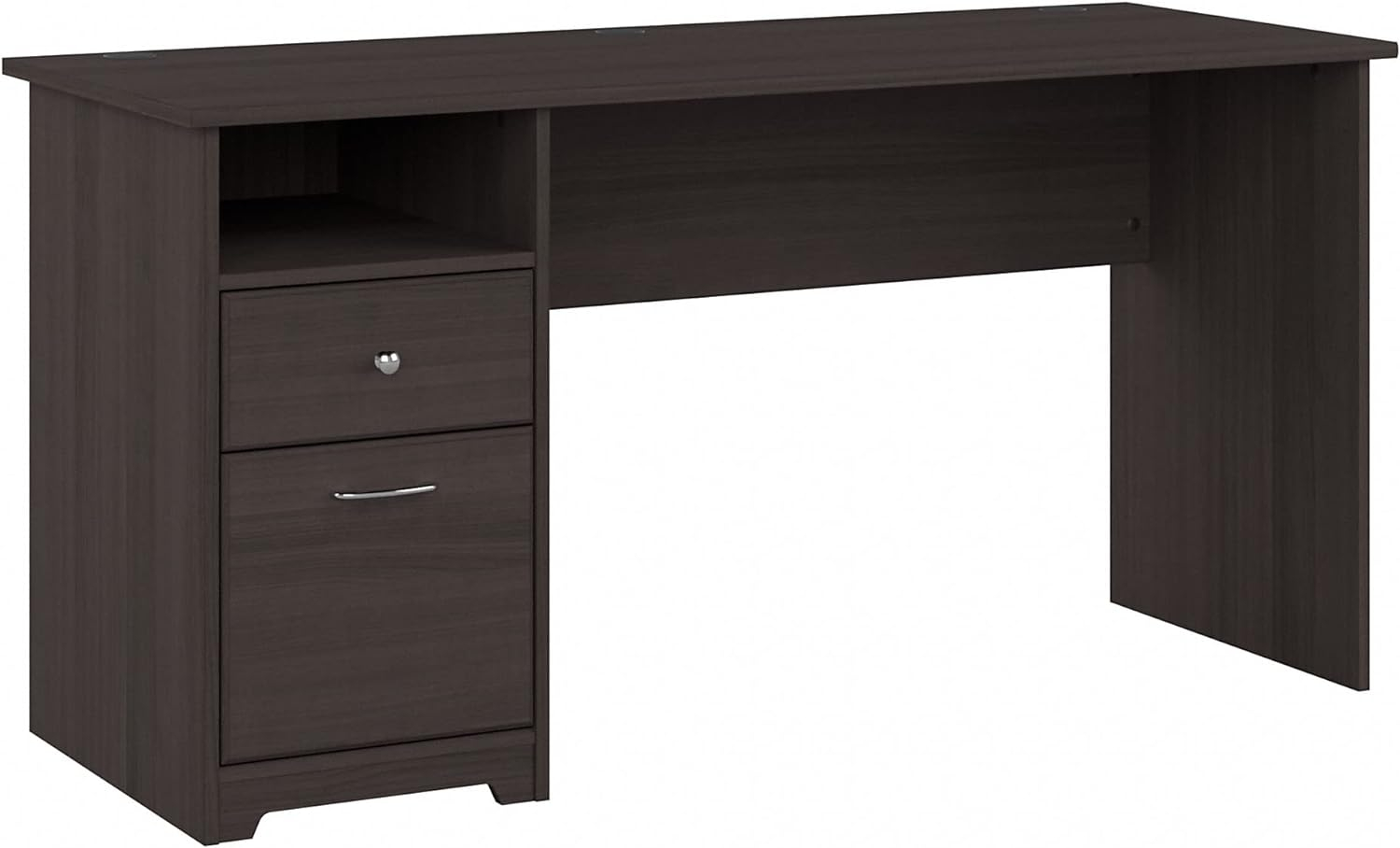 Cabot 60W Computer Desk with Drawers in Heather Gray - Engineered Wood