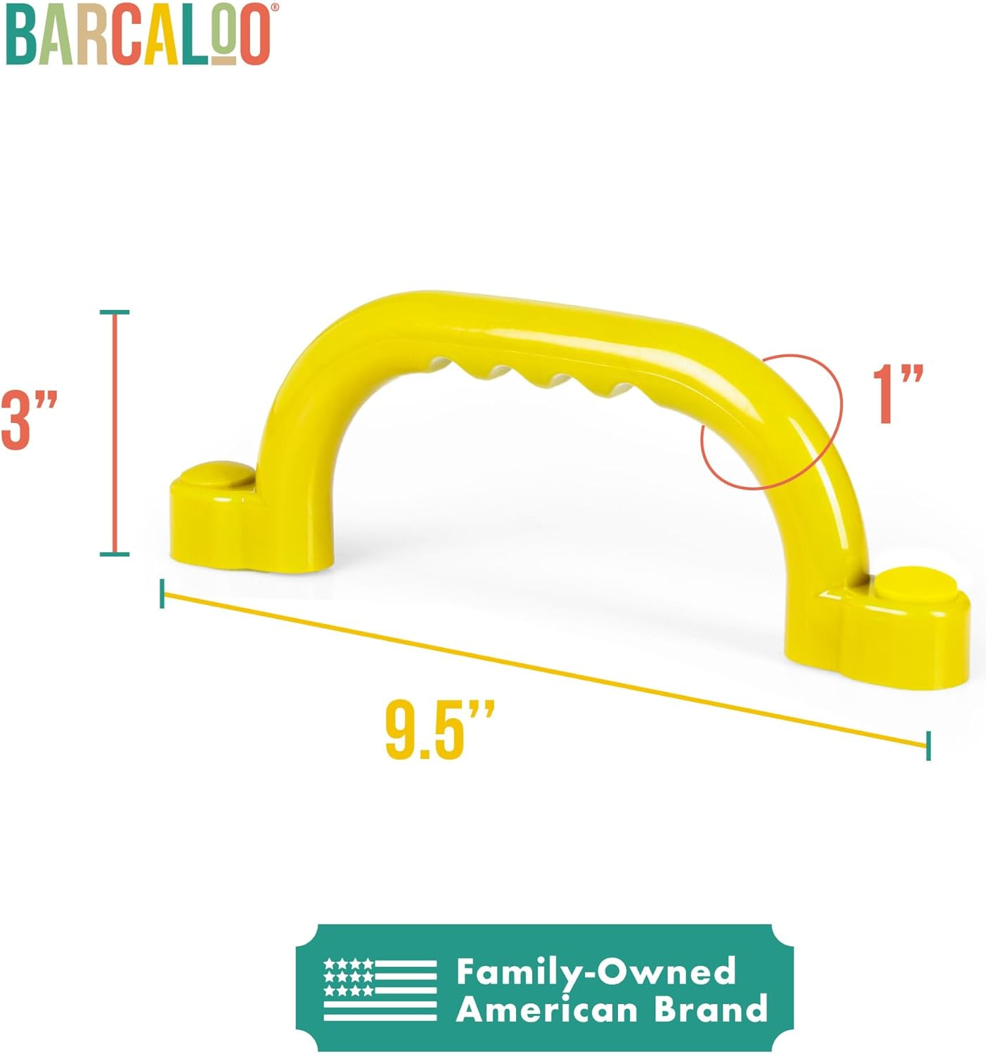 Playground Safety Handles - Yellow Grab Handle Bars for Jungle Gym