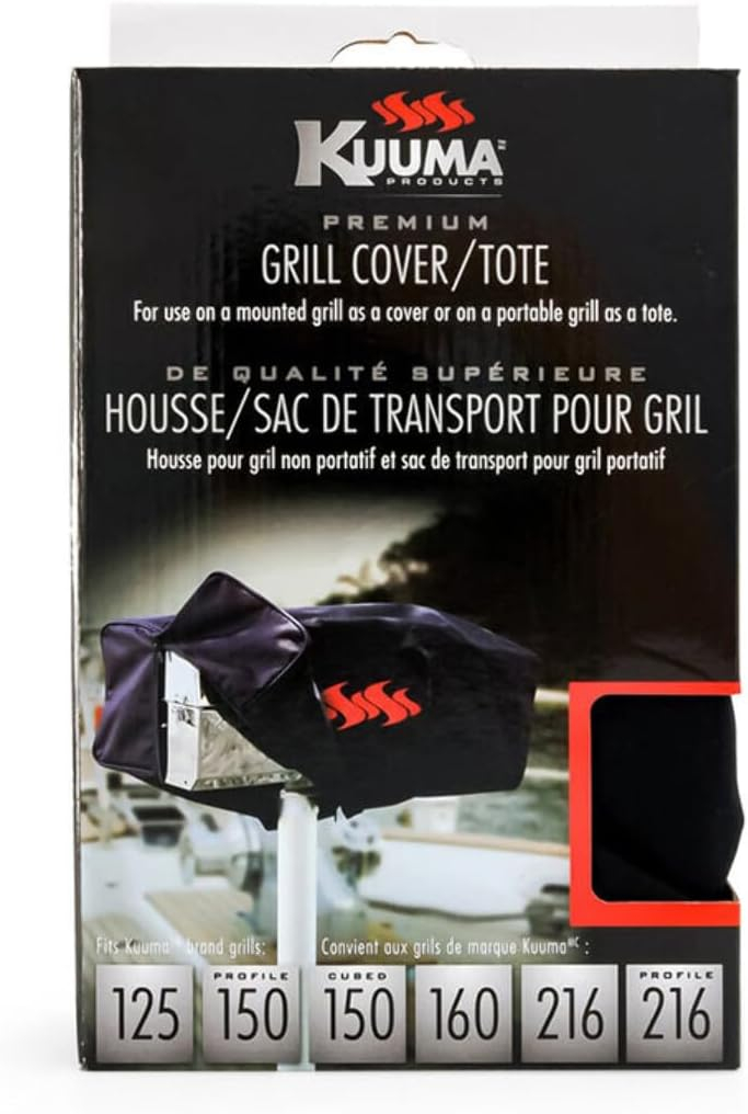 Black Heavy-Duty Polyester Grill Cover Tote