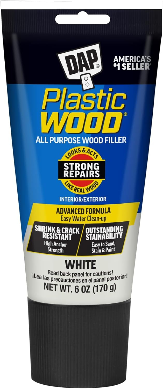 DAP Plastic Wood Latex 6 Oz White All Purpose Wood Filler