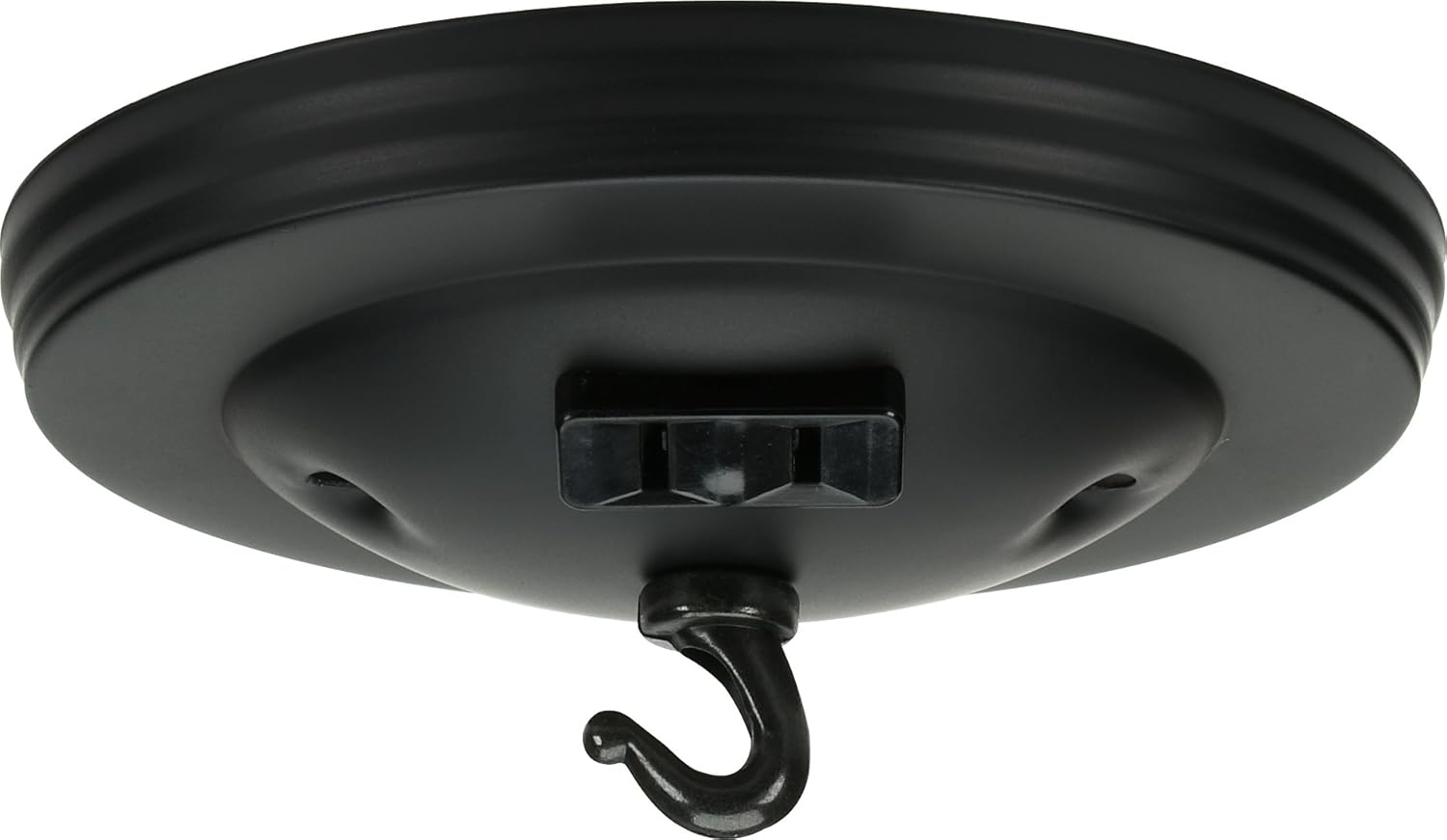 Black Glass LED Ceiling Canopy Kit with Hook
