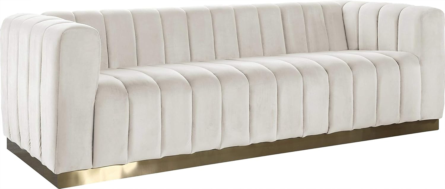 Meridian Furniture Marlon Black Velvet Sofa