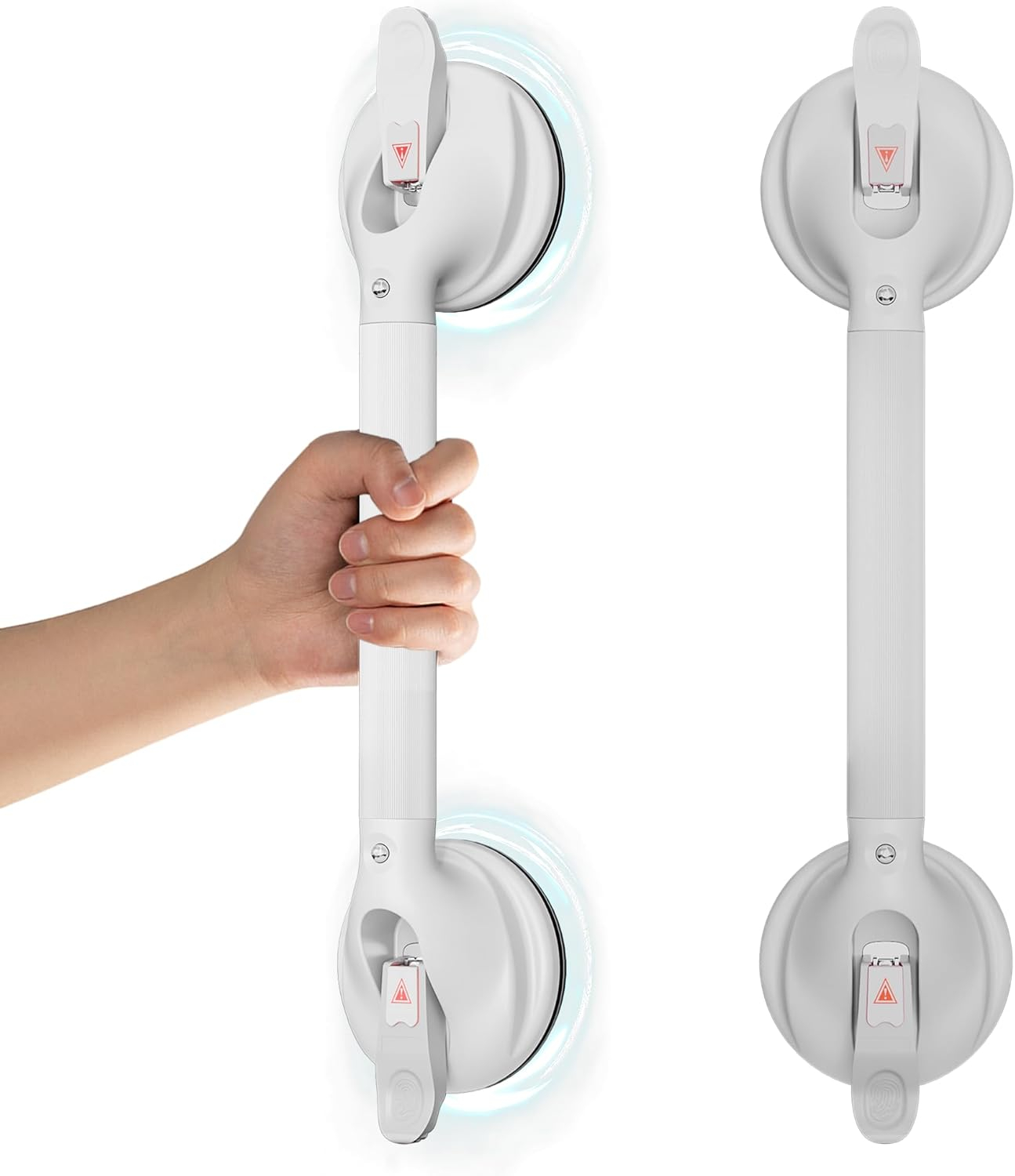 19inch Upgrade Suction Shower Grab Bar, Portable Shower Handle Bar Suction Grip Bar Bathtub Handle with Strong Hold Suction Cup Fitting and Rapid Release for Bathroom(Max Capacity :300lb