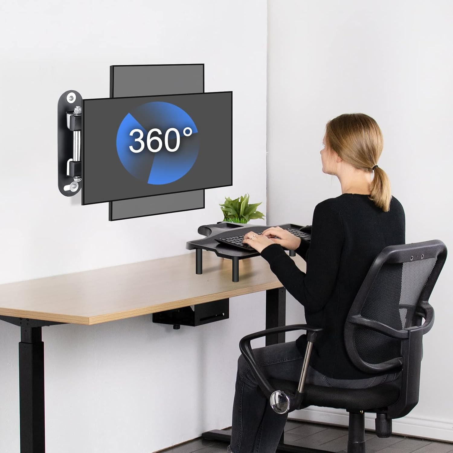 Suptek TV Wall Mount Swivel Tilt Rotation Full Motion Adjustable Articulating for Most 15-32 inch LED, LCD Monitor Wall Mount VESA 75,100 (MA2720)