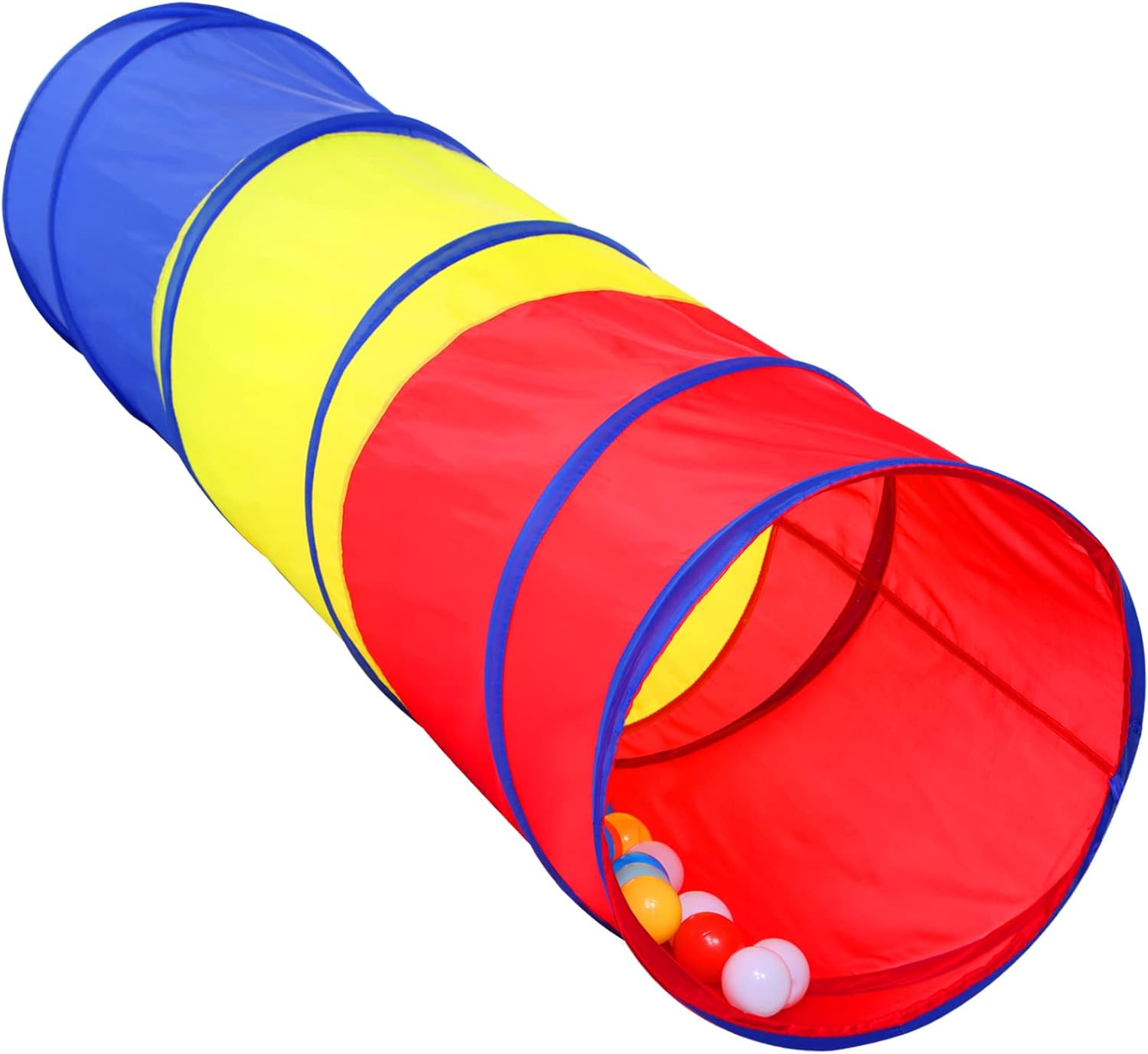 Kids Play Tunnel for Toddlers, Pop Up Crawl Through Tunnel Play Tent for Baby Infant Children or Dog, Kids Tunnel Toys or Gift Indoor & Outdoor (Classic Crawling Tunnel)