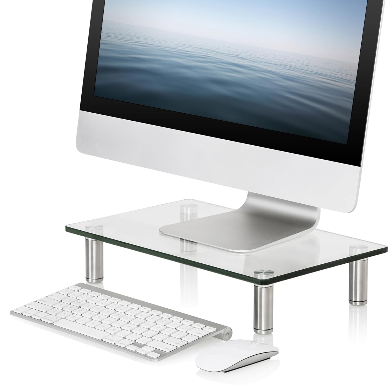 FITUEYES Computer Monitor Stand Desktop Riser for Xbox One/Component/Flat Screen DT103801GC