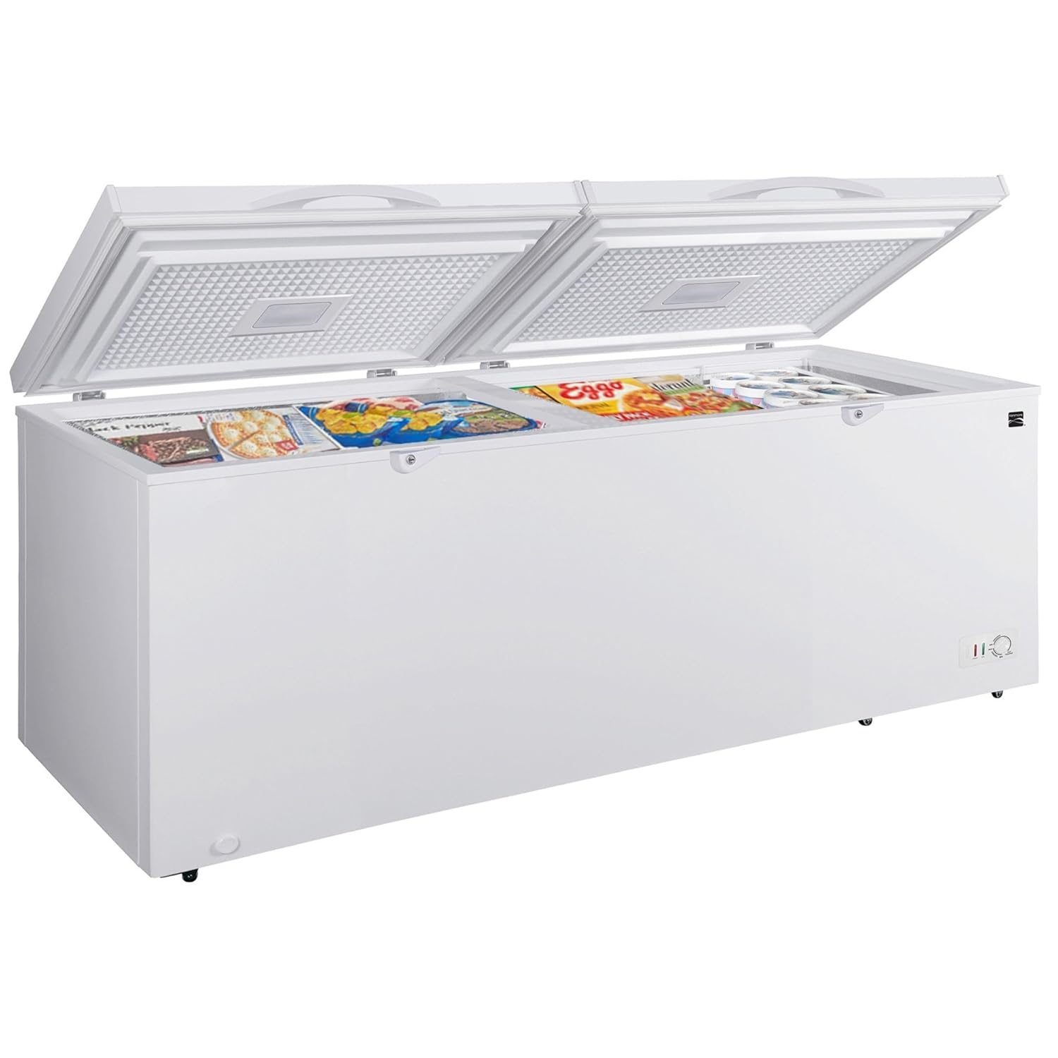 79.13 in. 21 cu. ft. Convertible Freezer, Manual Defrost Chest Freezer with Dual Lids, Garage Ready in White