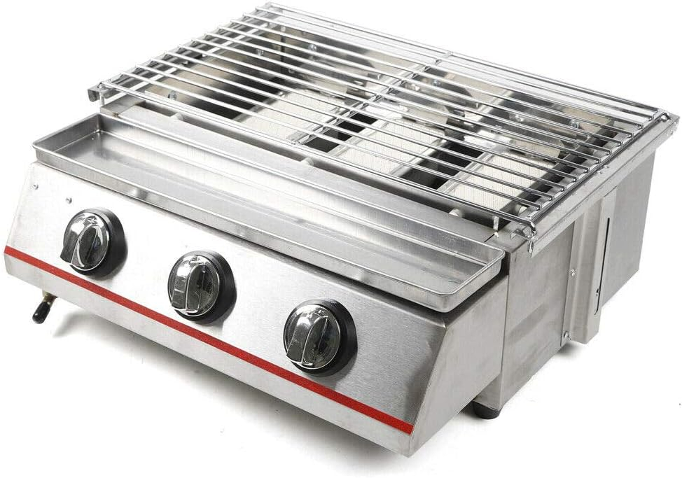 Propane Infrared Steak Grill - Efficient Heating Outdoor Portable Gas Grill with Vertical Cooking, Stainless Steel Single Burner, Perfect for Steak, Ribeyes, Picnic, BBQ