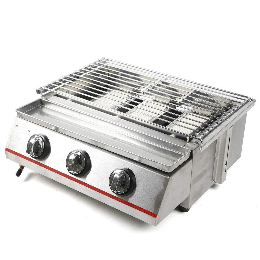 Propane Infrared Steak Grill - Efficient Heating Outdoor Portable Gas Grill with Vertical Cooking, Stainless Steel Single Burner, Perfect for Steak, Ribeyes, Picnic, BBQ