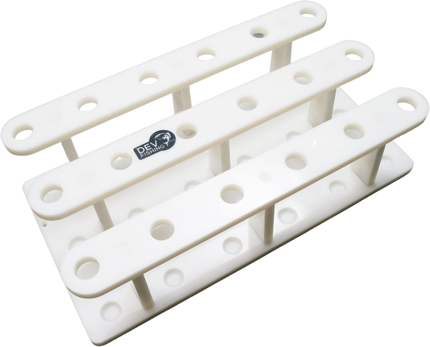 White Marine Board Heavy Duty Wall-Mounted Fishing Rod Holder