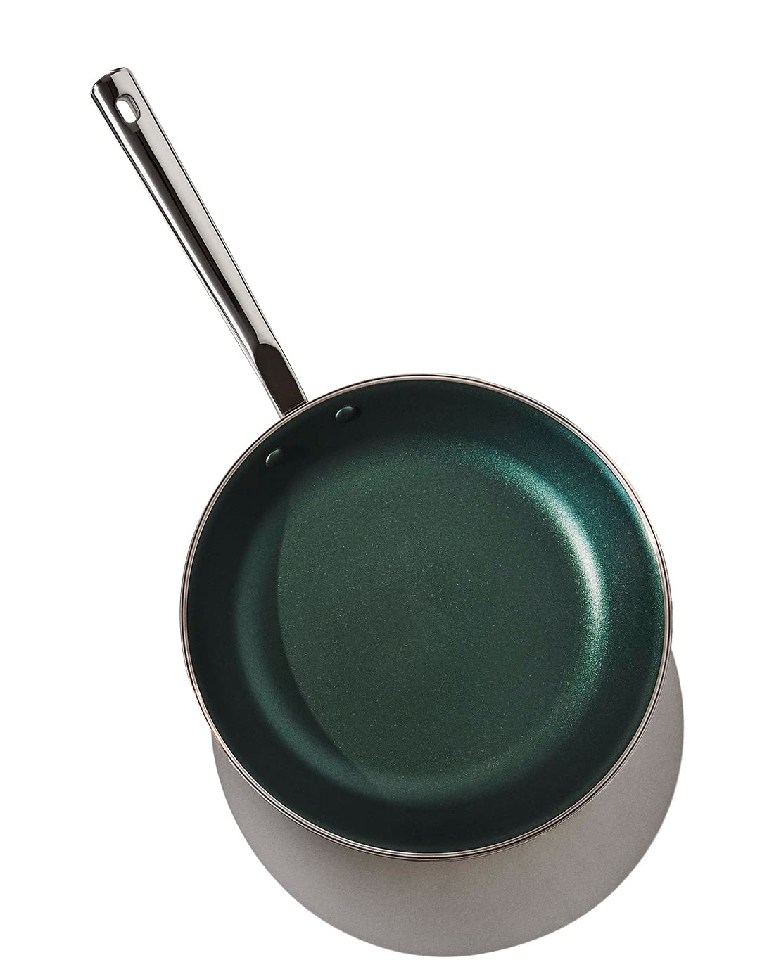 10.5 Inch Green Ceramic Coated Stainless Steel Frying Pan