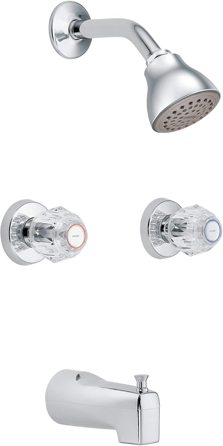Chateau Tub and Shower Faucet with Knob Handles