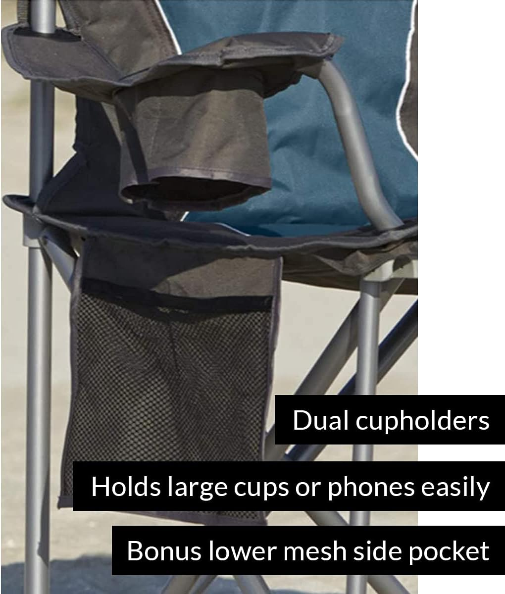 500-lb. Capacity Heavy-Duty Portable Chair Blue 500 lb