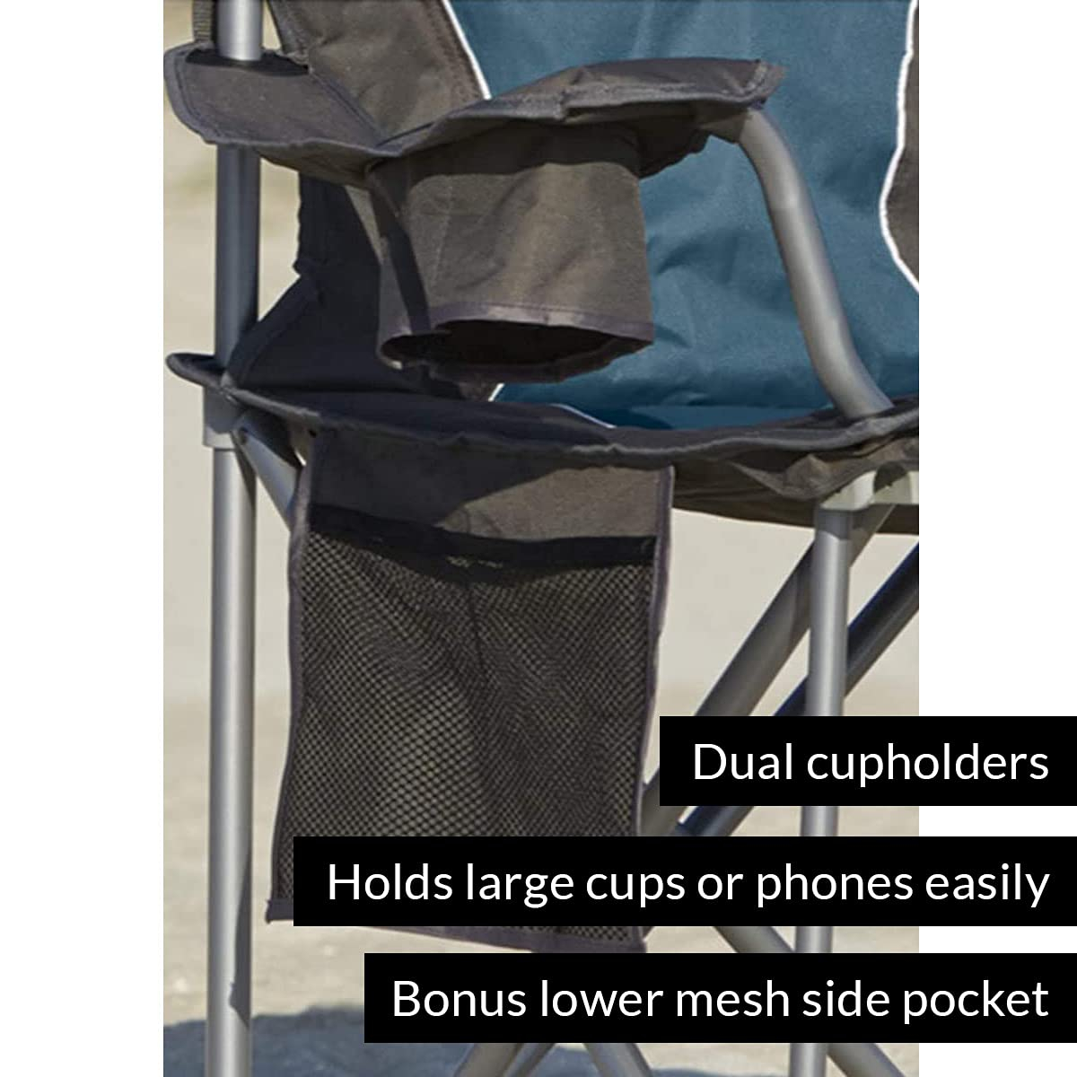 500-lb. Capacity Heavy-Duty Portable Chair Blue 500 lb