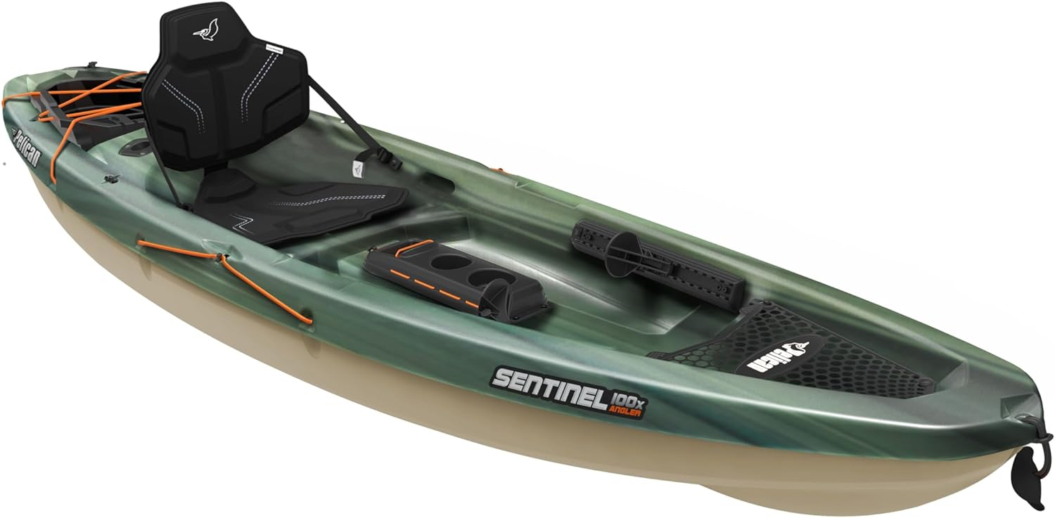 Pelican - Sentinel 100X - Angler Fishing Kayak - 10 ft - Fade Black Green