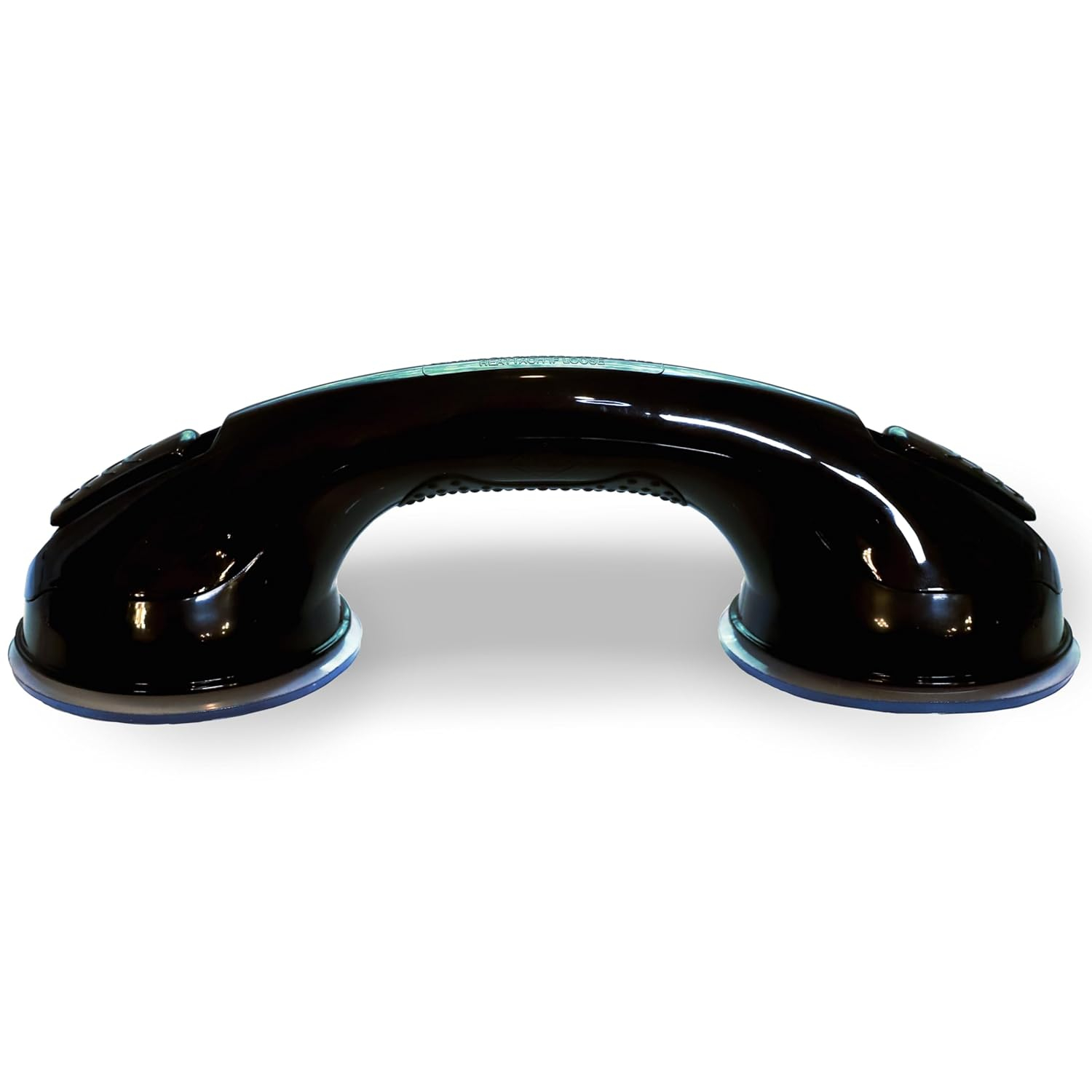 Black 12-Inch Metal Suction Cup Grab Bar