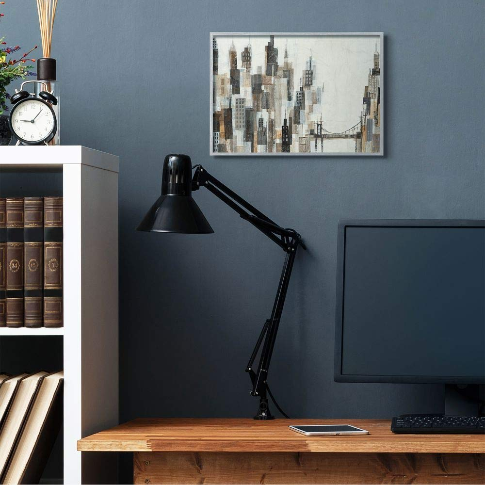 Stupell Industries Cityscape Abstract Squares Neutral Painting Framed Wall Art by Third and Wall