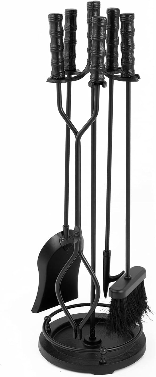 Red Barrel Studio® Rougui 5 Piece Iron Fireplace Tool Set