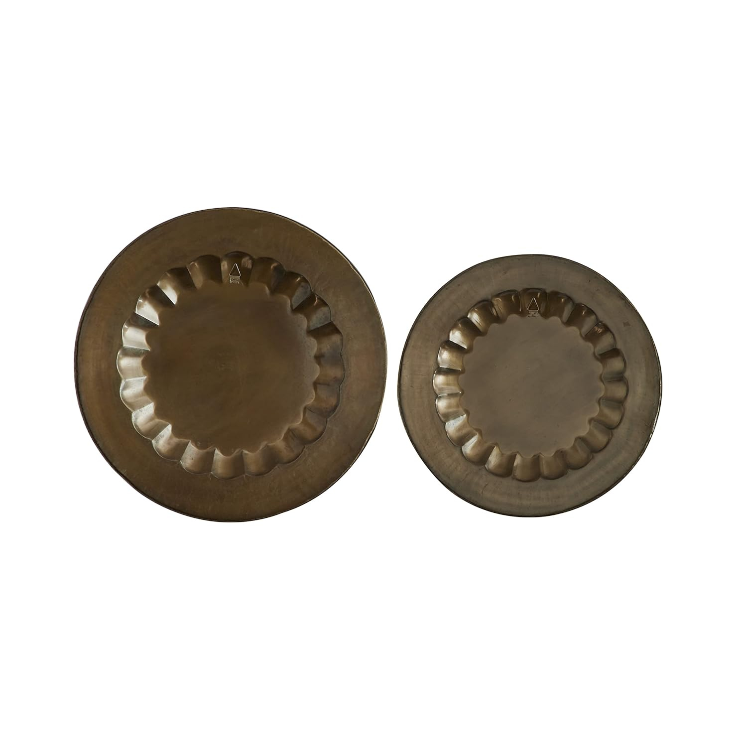DecMode Indoor Bronze Metal Eclectic Wall Decor, Set of 2