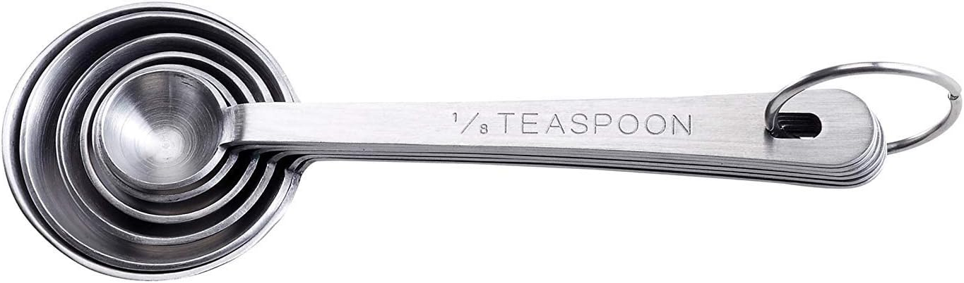 Mrs. Anderson’s Baking Measuring Spoons, Heavyweight 18/8 Stainless steel, Set of 6 Spoons