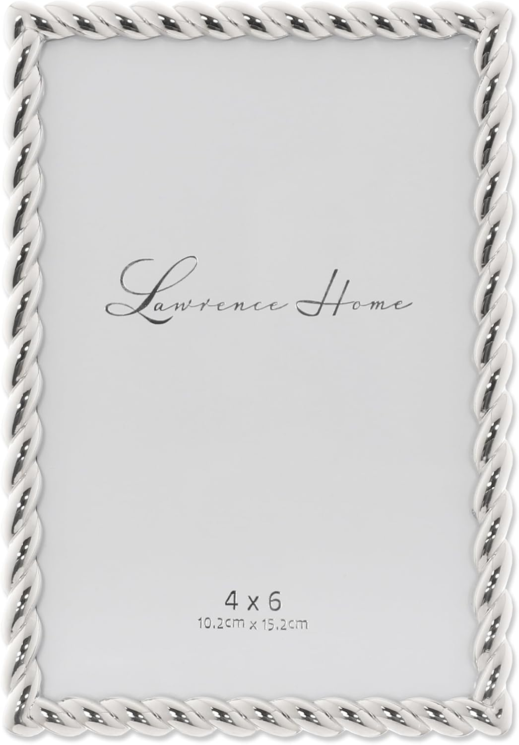 Lawrence Frames Silver Metal Rope 4x6 Picture Frame