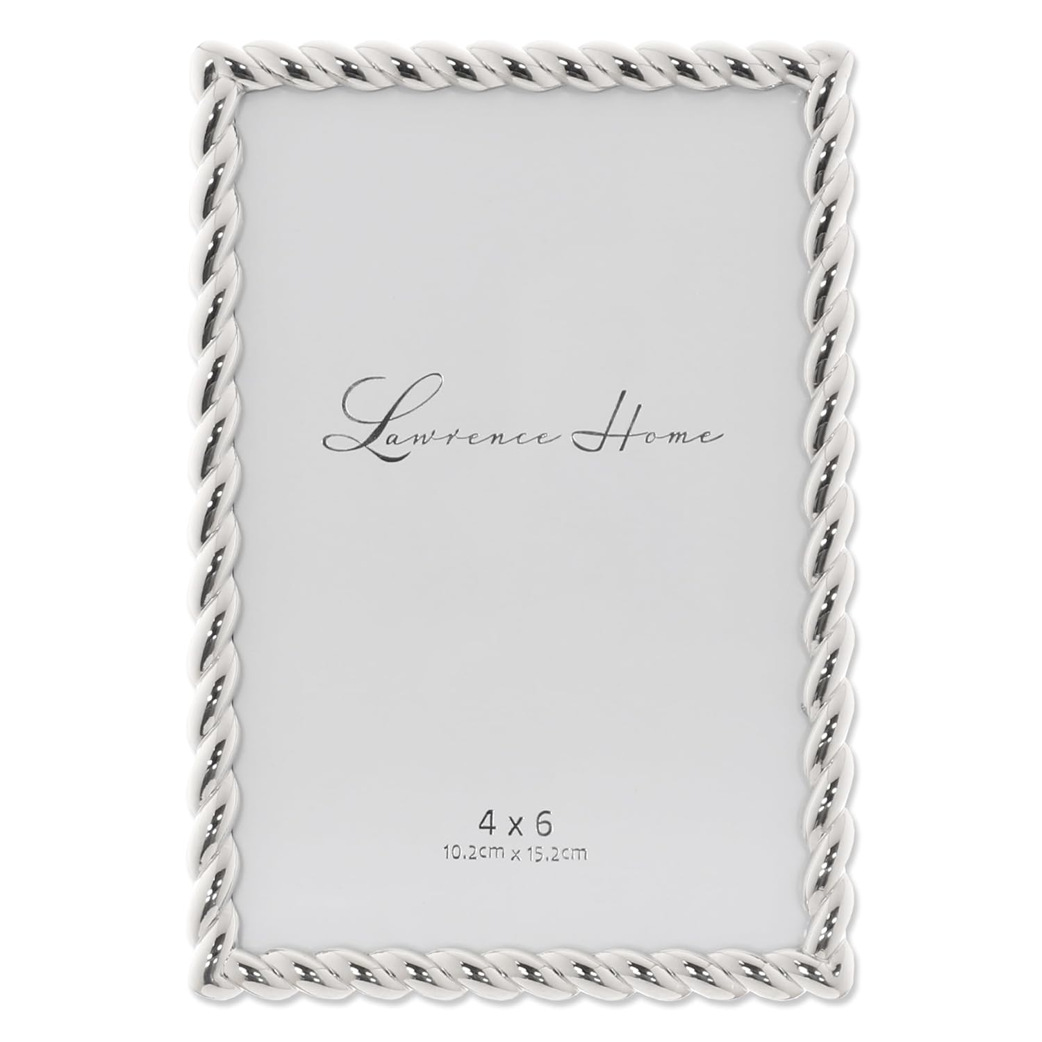 Lawrence Frames Silver Metal Rope 4x6 Picture Frame