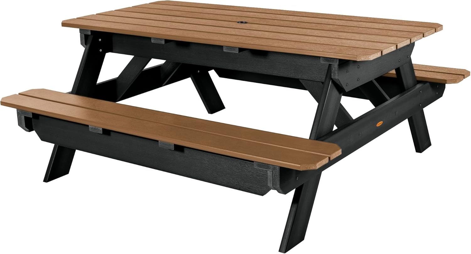 Highwood Hometown Picnic Table -Outdoor, Eco-friendly, Synthetic Wood