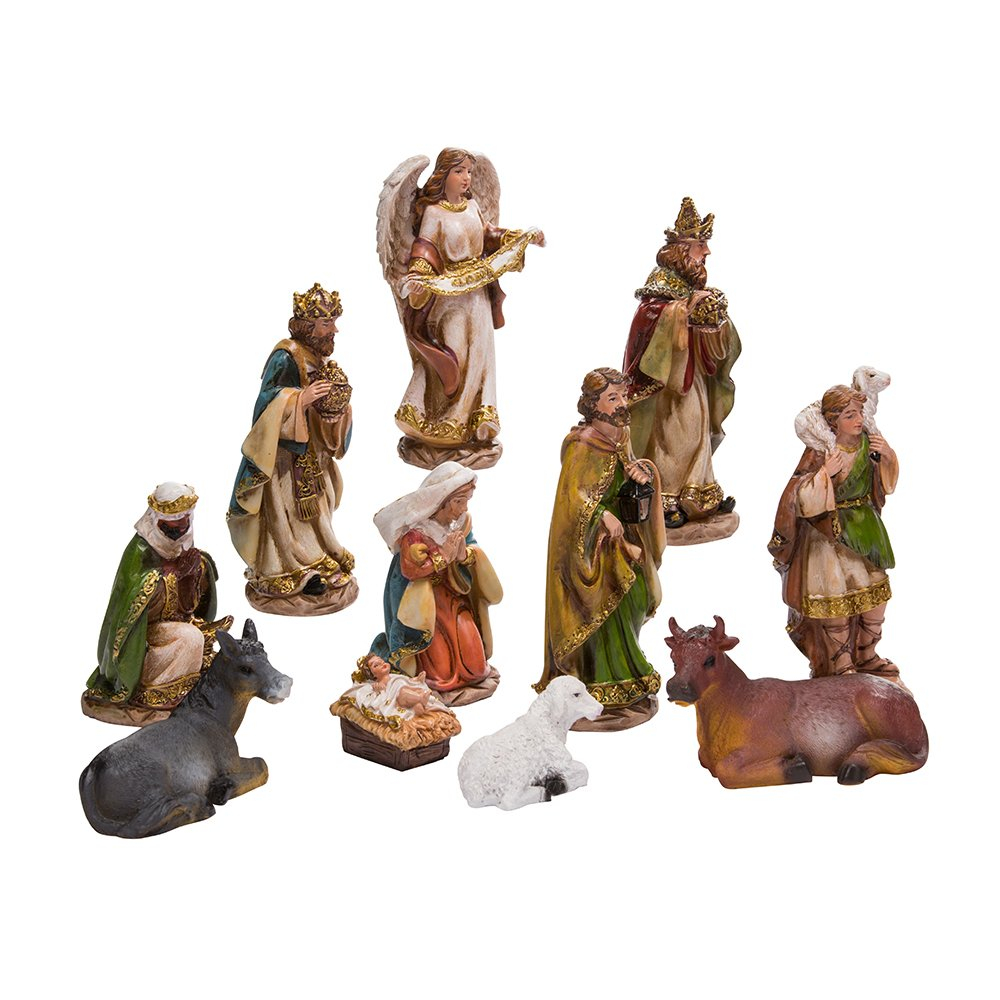 Kurt Adler 6-Inch Nativity Set with 11 Figures