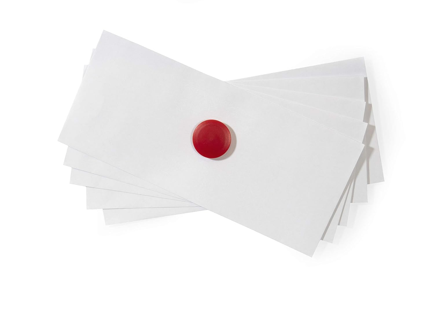 Audio-Visual Direct High Powered Magnets for Glass Dry-Erase Boards, Set of 5 Red