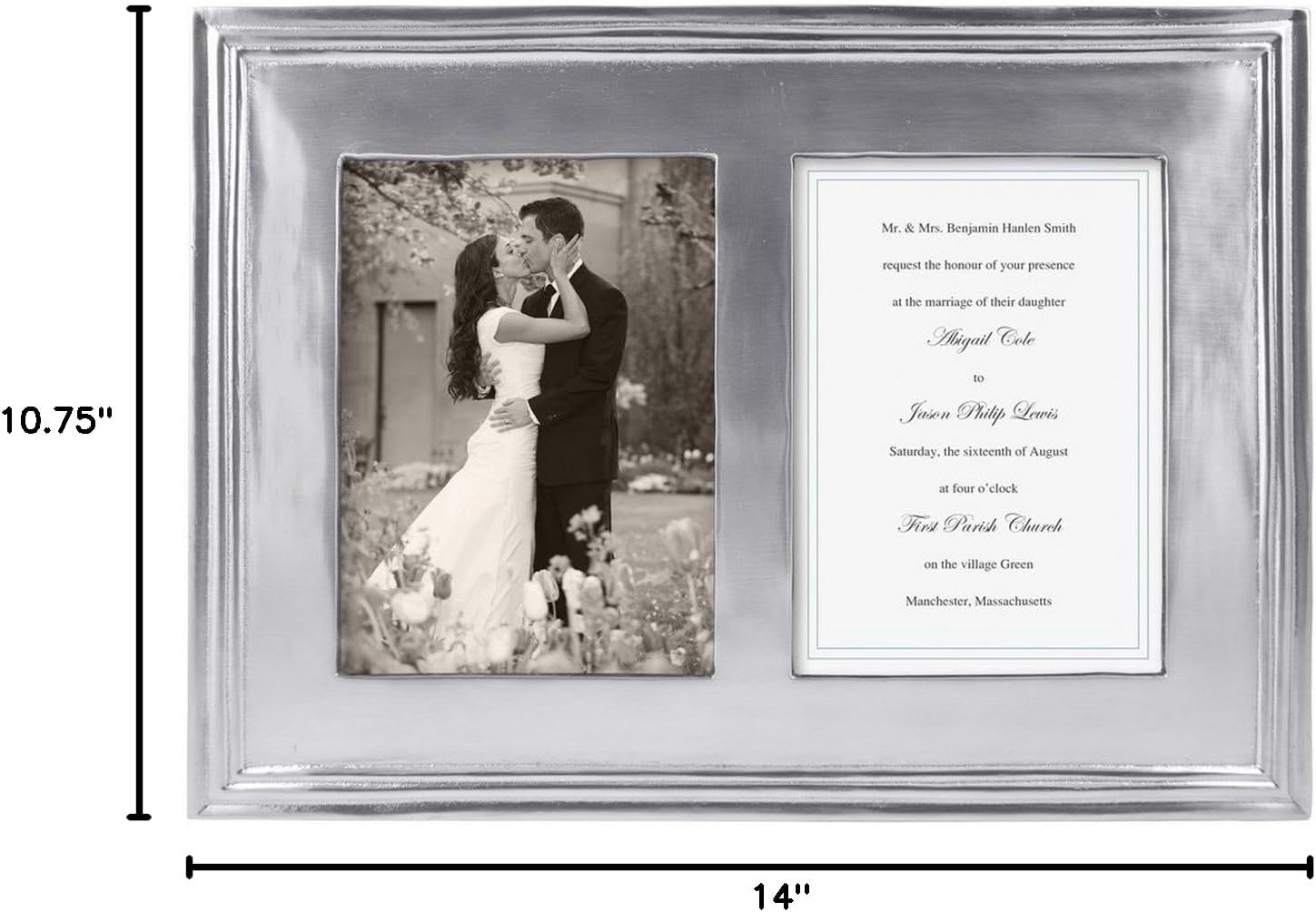 Mariposa Classic Silver Metal Beveled Picture Frame