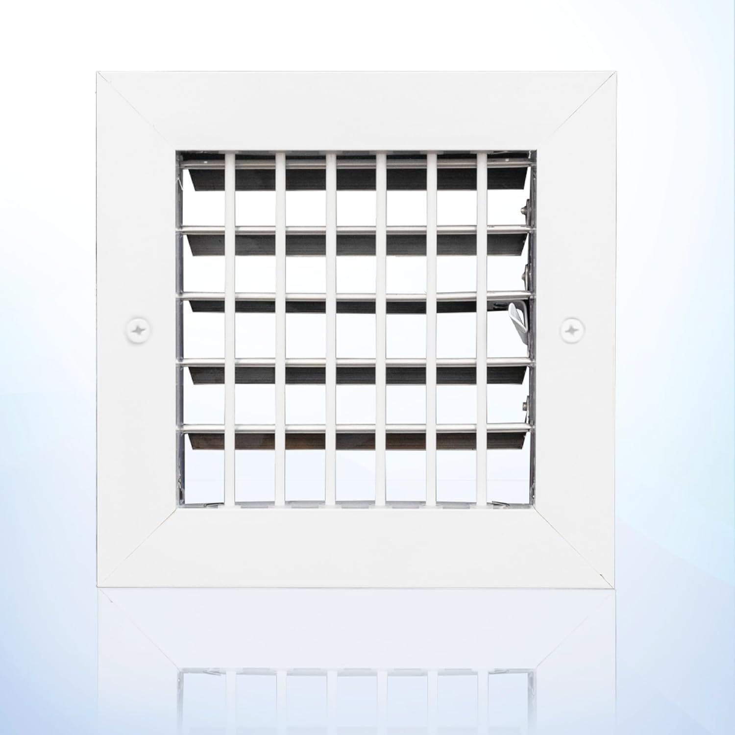 ACLaminaire 6-in x 6-in Adjustable Aluminum White Sidewall/Ceiling Register