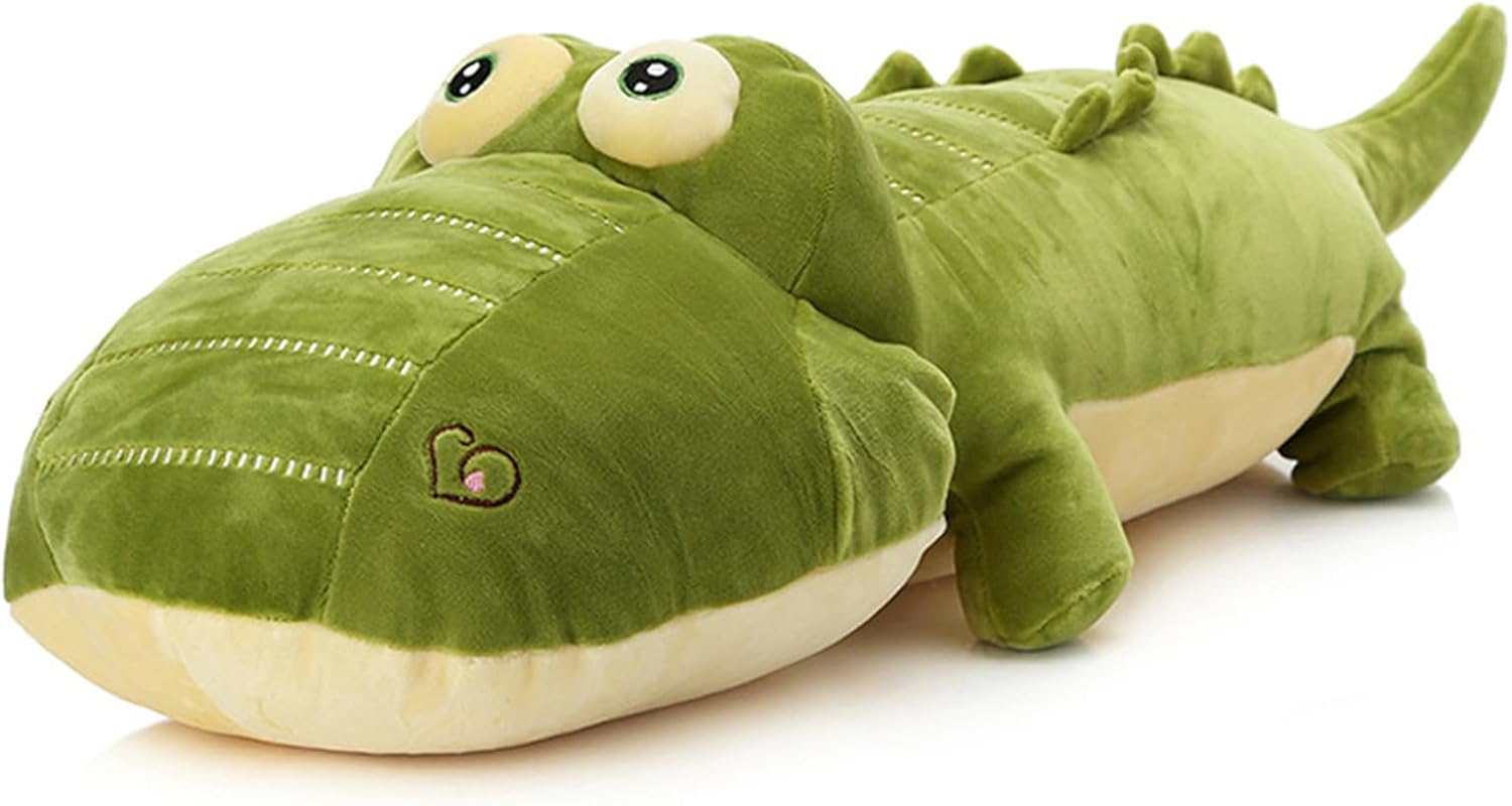 Crocodile Big Hugging Pillow, Soft Alligator Plush Stuffed Animal Toy Gifts for Kids, Birthday, Christmas 25.6"