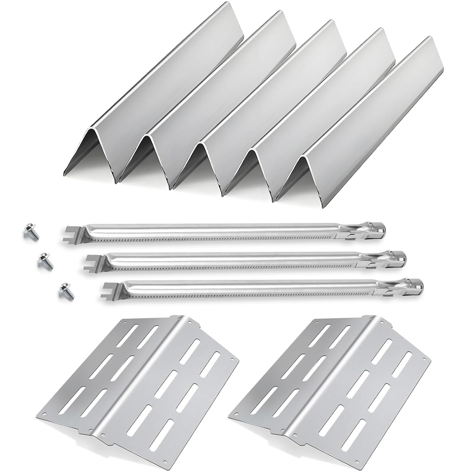 62752 7620 7622 Grill Replacement Parts for Weber Genesis E310 E320 E330 S310 S320 S330 EP310 EP320 EP330, 17.5" Flavorizer Bars, 19.5" Burner, 13 1/4" Heat Deflectors