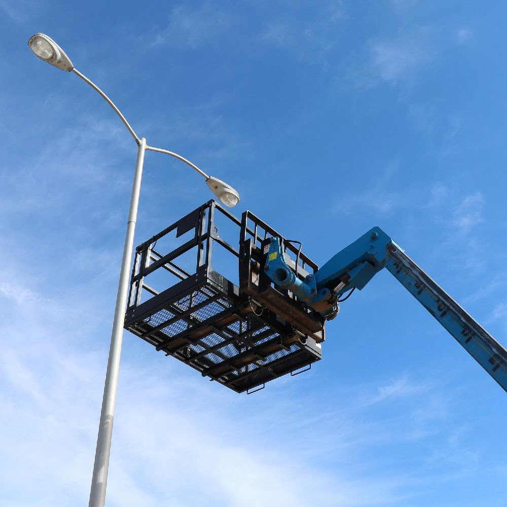 Heavy-Duty Black Steel Mesh Telehandler Safety Cage
