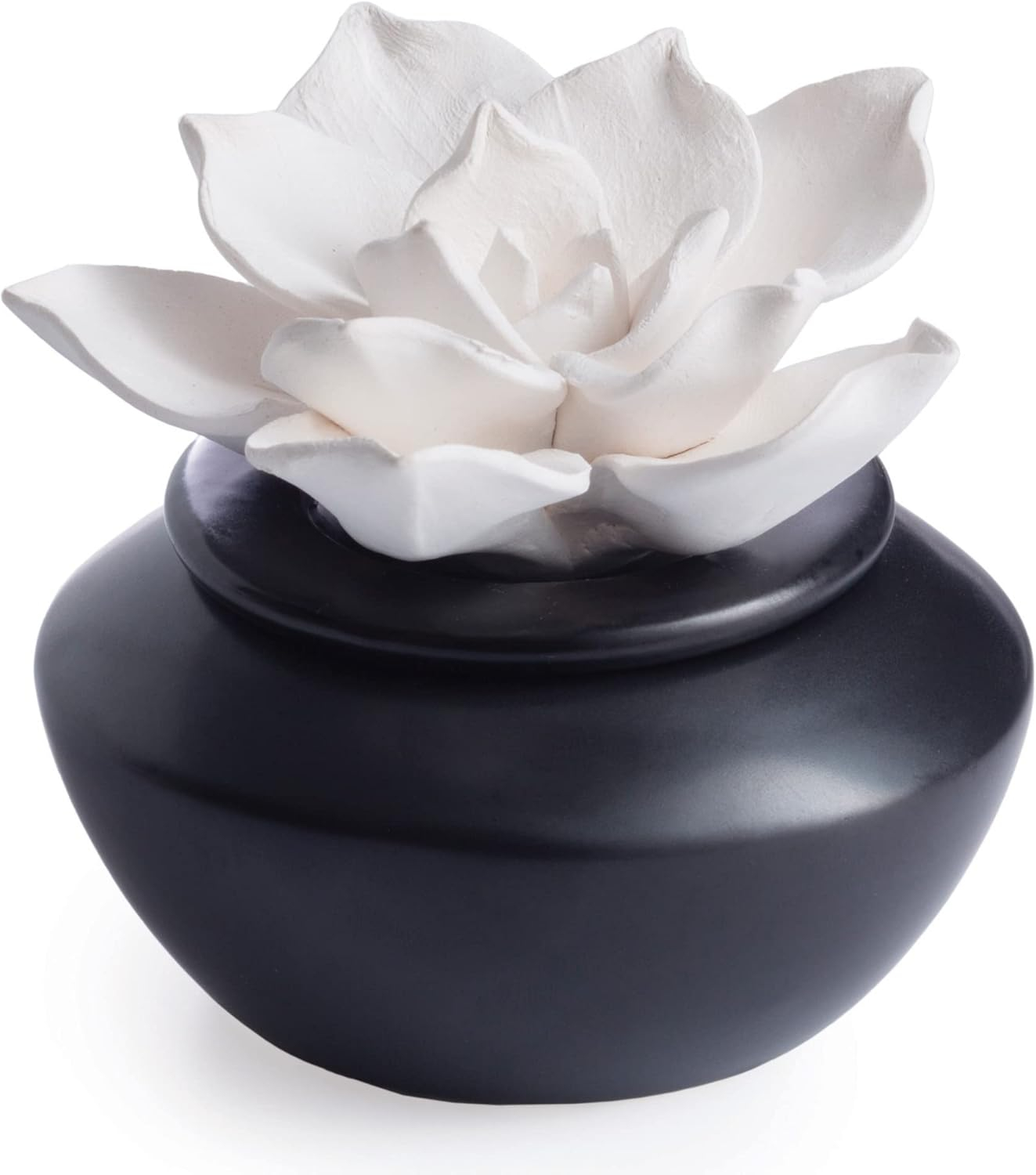 Passive Porcelain White Rose Electric-Free Diffuser with Peppermint Oil