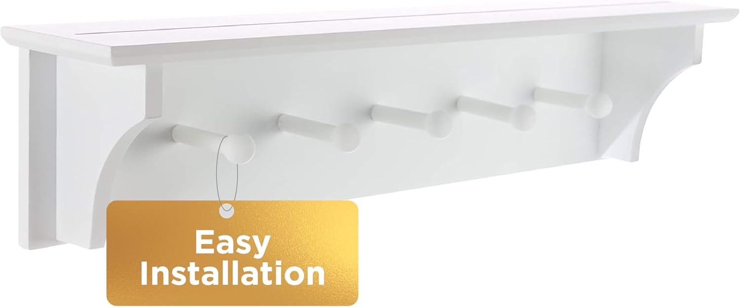 KG Foster Wall Shelf - 5 Pegs