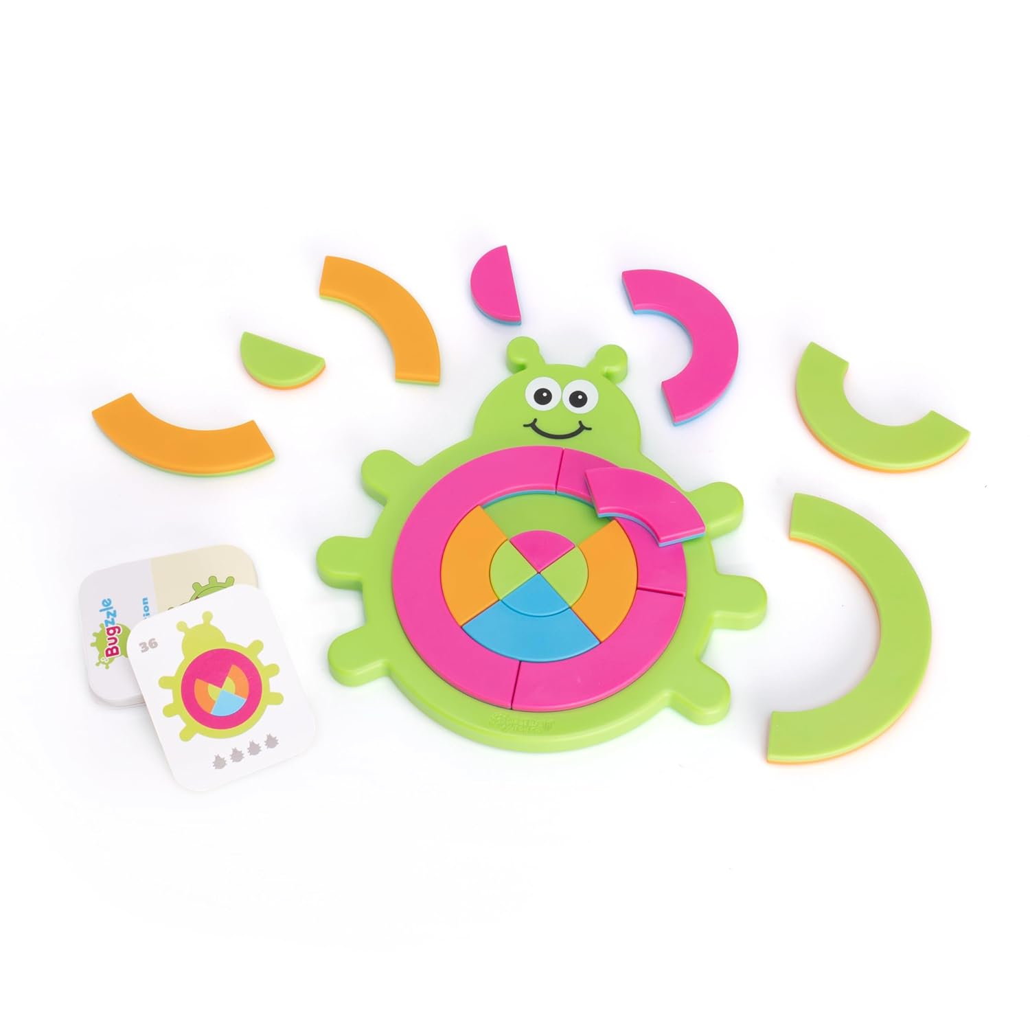 Fat Brain Toys Bugzzle Kids Puzzles Ages 3+ - Match-The-Picture Fraction-Learning Brainteaser, Toys for Kids