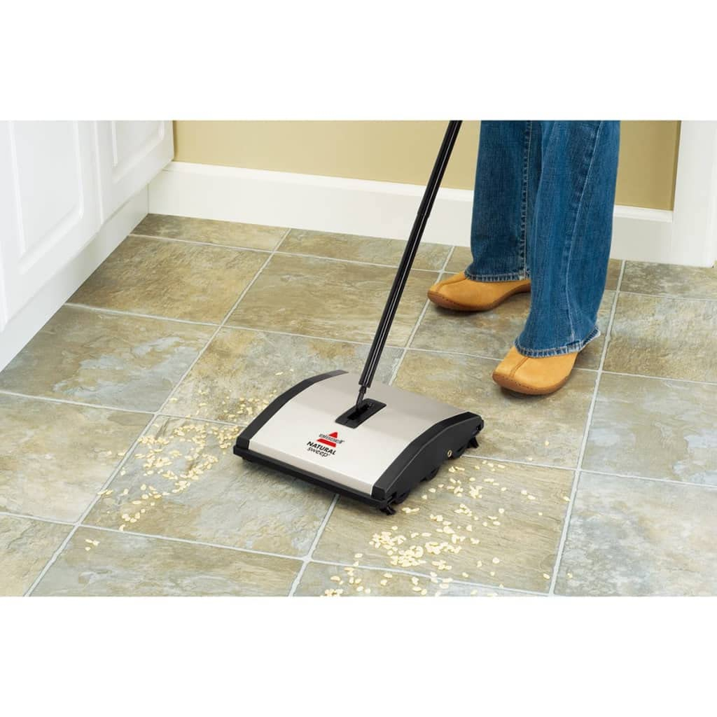 Natural Sweep Lightweight Carpet and Floor Sweeper with Nylon Bristles