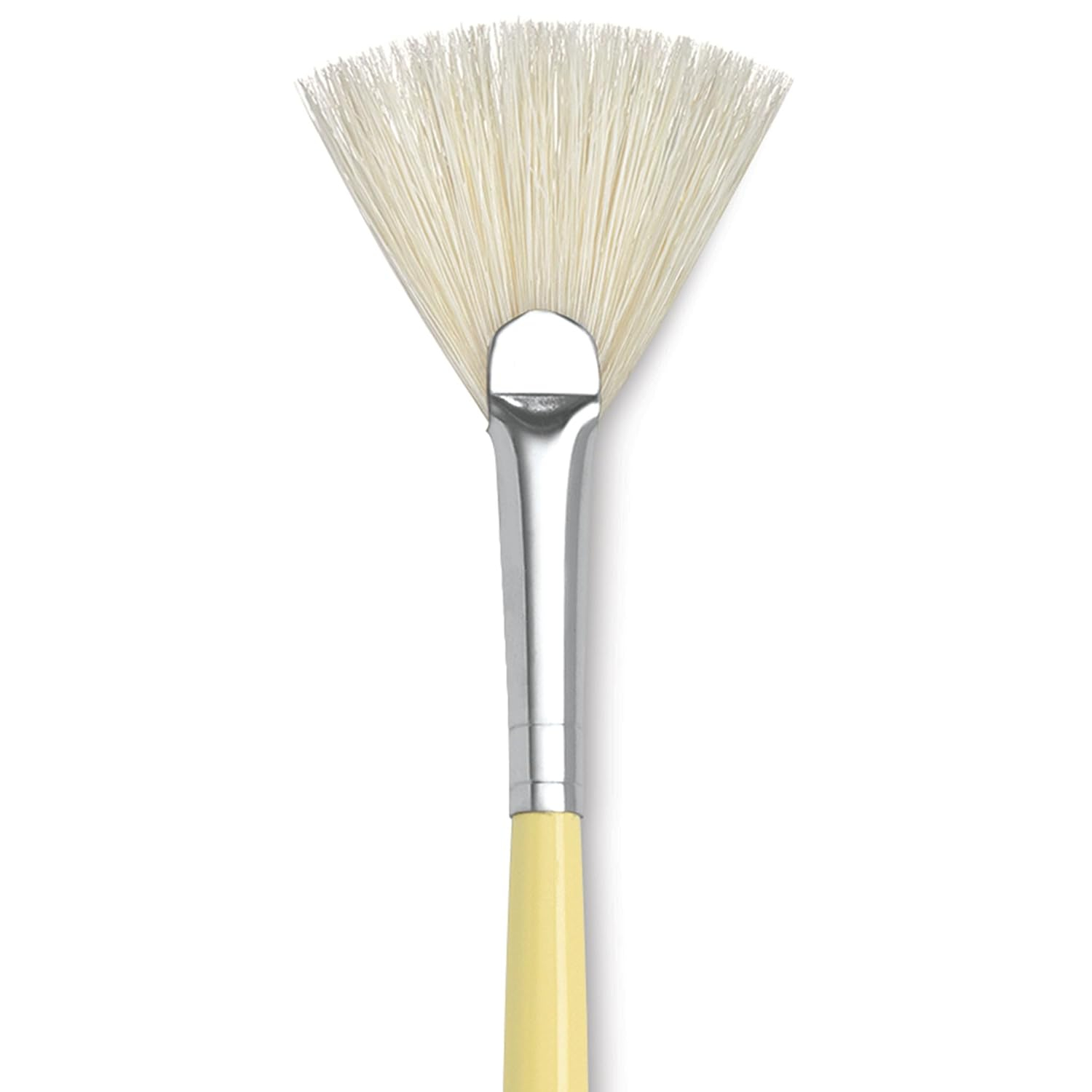 Yellow Handle Chungking Bristle Fan Brush for Oil and Acrylic
