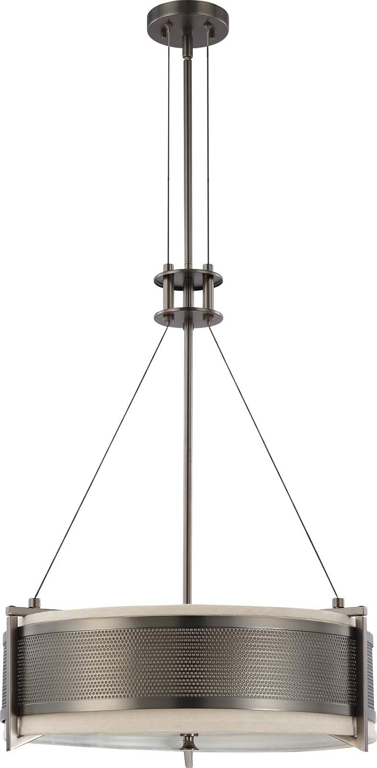 Nuvo 60-4433 - Diesel - 4 Light Round Pendant w/ Khaki Fabric Shade