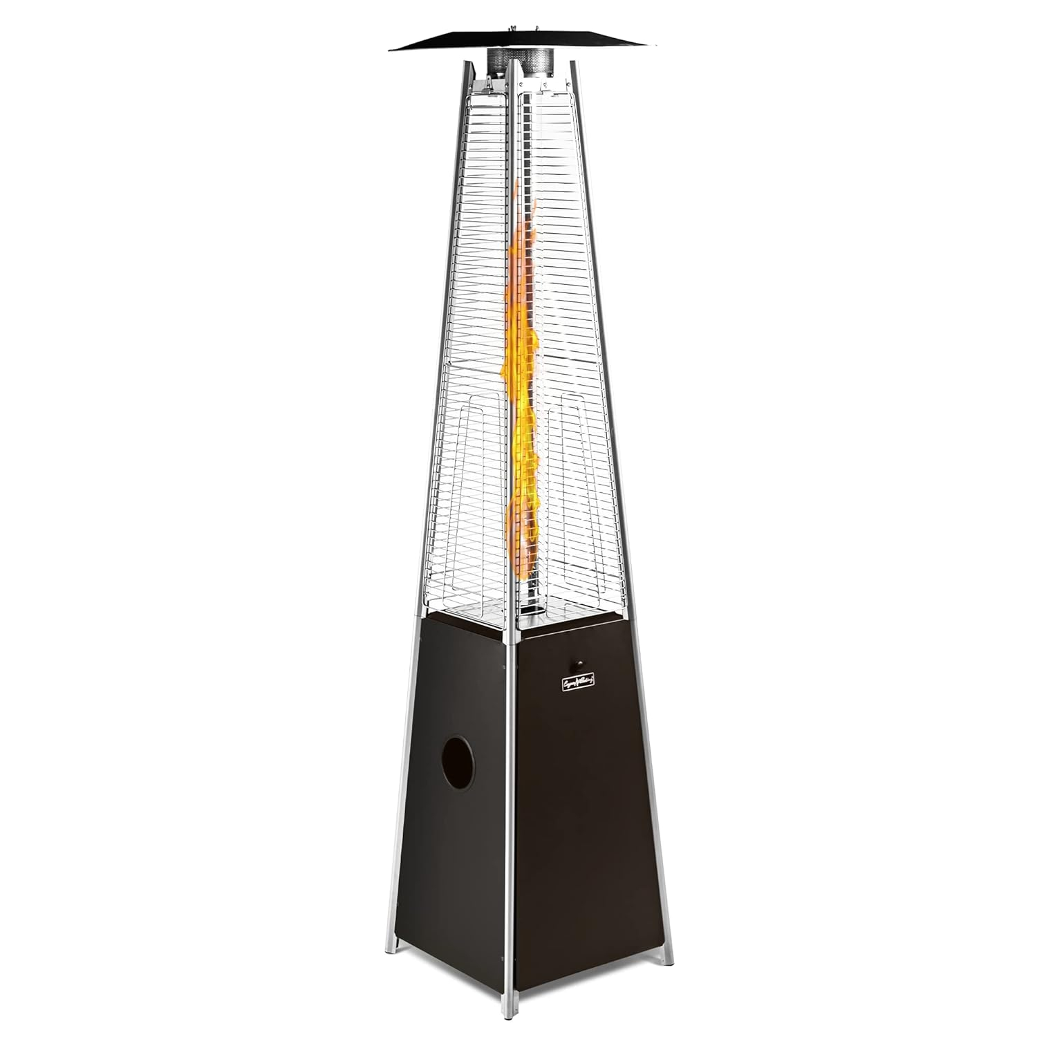 LEGACY HEATING Outdoor Patio Heater with Reflector Shield, 40,000 BTU Propane Patio Heater with Wheels for Commercial, Residential, Garden, Porch, Party, Deck(Mocha)