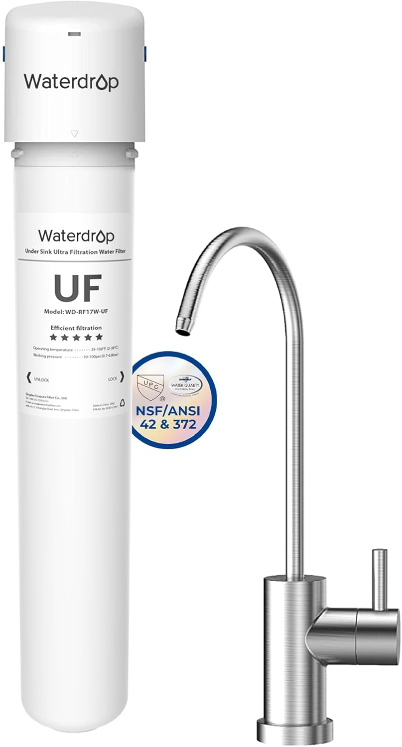 24000 Gal. 0.01 m Long Last Ultra Filtration Under Sink Water Filter System with Dedicated Faucet