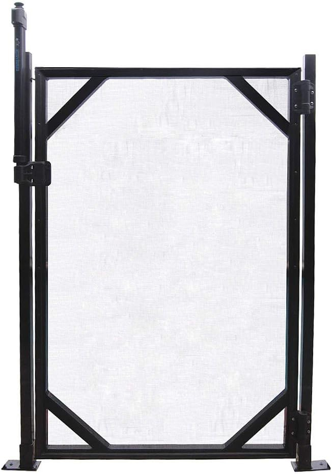 WaterWarden 5' x 30" Pool Safety Gate, Self-Closing, UL Certified to ASTM F2286 Safety Standard, Black