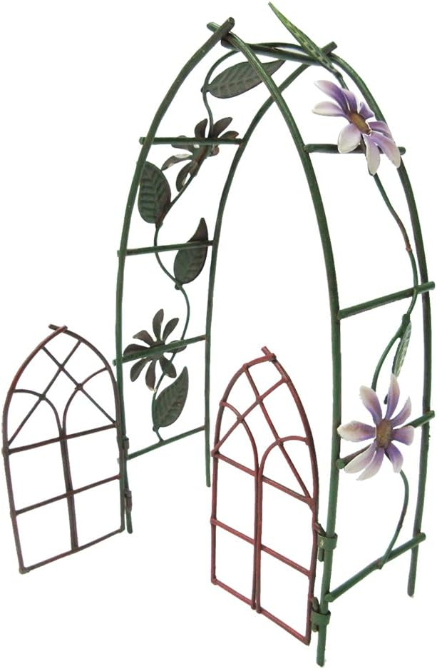 Pacific Trading 8.5” Enchanted Fairy Garden Arbor Gate, Decorative