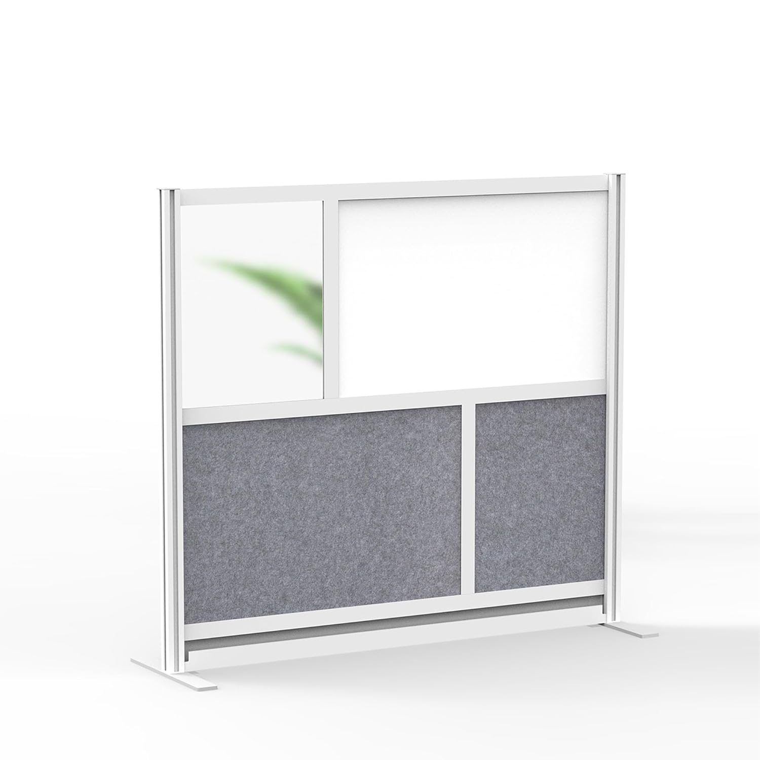 Stand Up Desk Store ReFocus Modular and Expandable Office Partition Wall System (53" W x 48" H Freestanding / Starter Divider Wall)