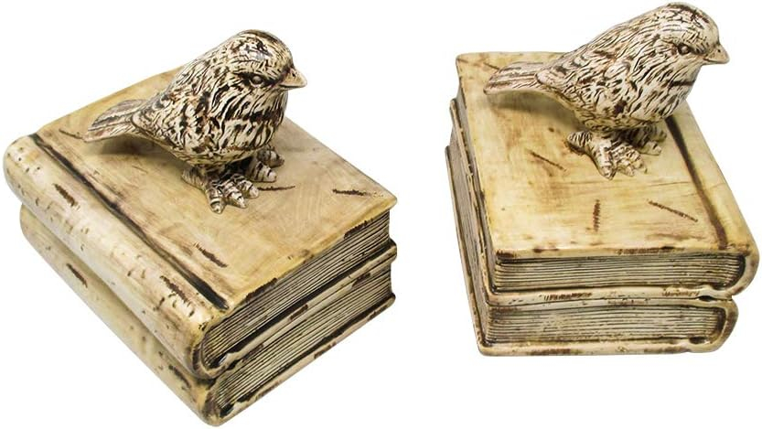 Decorative Bird Bookends for Bookshelf by Trademark Innovations