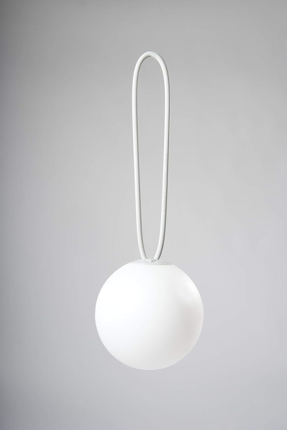 White and Taupe LED Globe Indoor/Outdoor Hanging Lamps