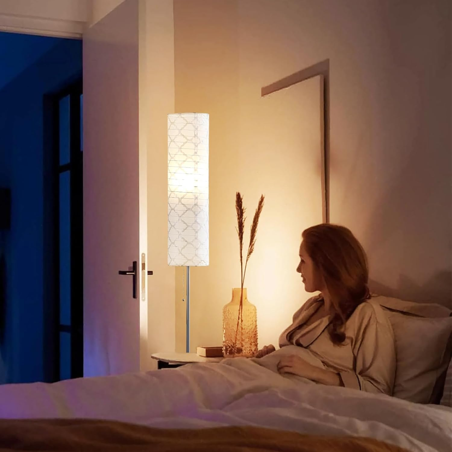 Wrought Studio™ 65" Minimalist Paper Lantern Floor Lamp